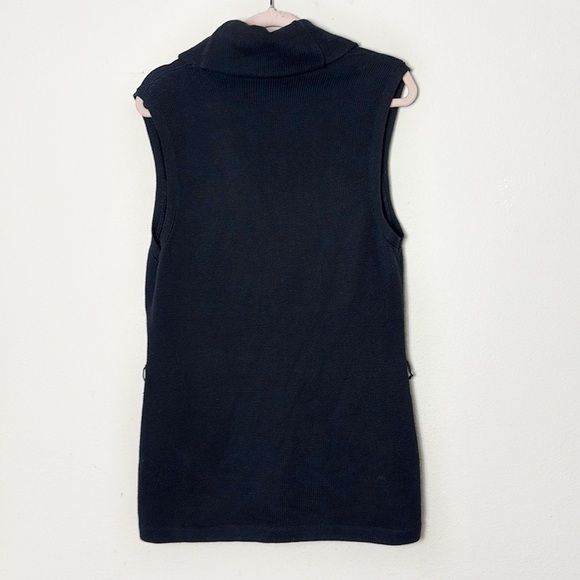 Ralph Lauren sleeveless vest sweater w/ front signature pony gold buttons size M - Picture 2 of 8